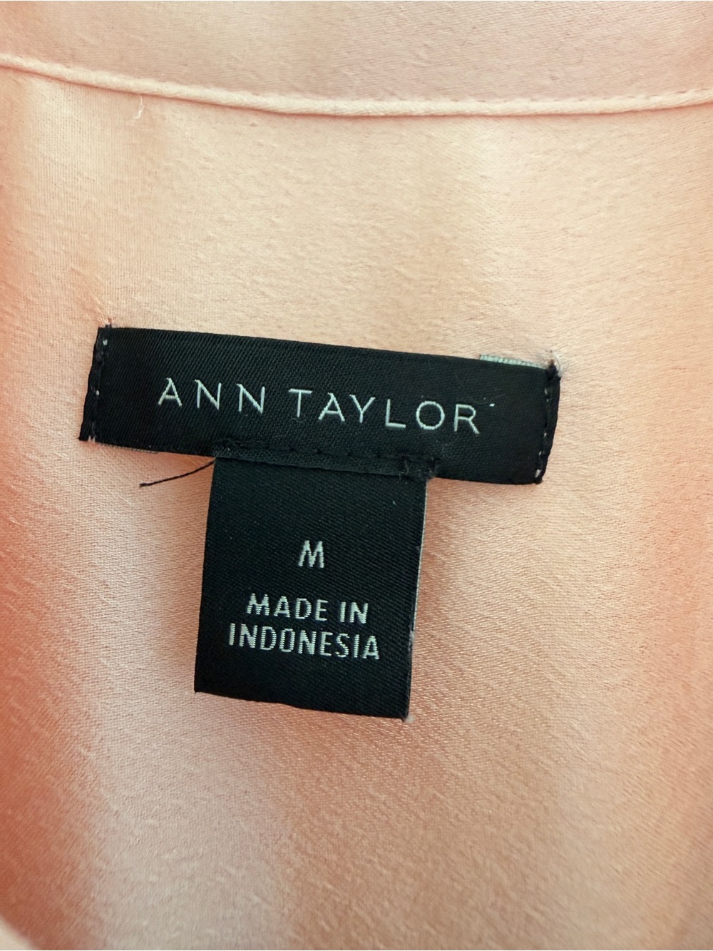 Ann Taylor Sleeveless Button-Down Blouse - Peach Blush - Picture 3 of 4